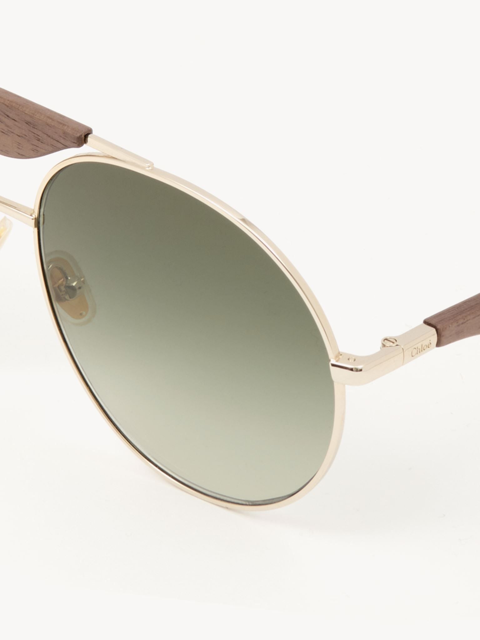 Lunettes de soleil pilotes Melia - Gradient Green & Brown