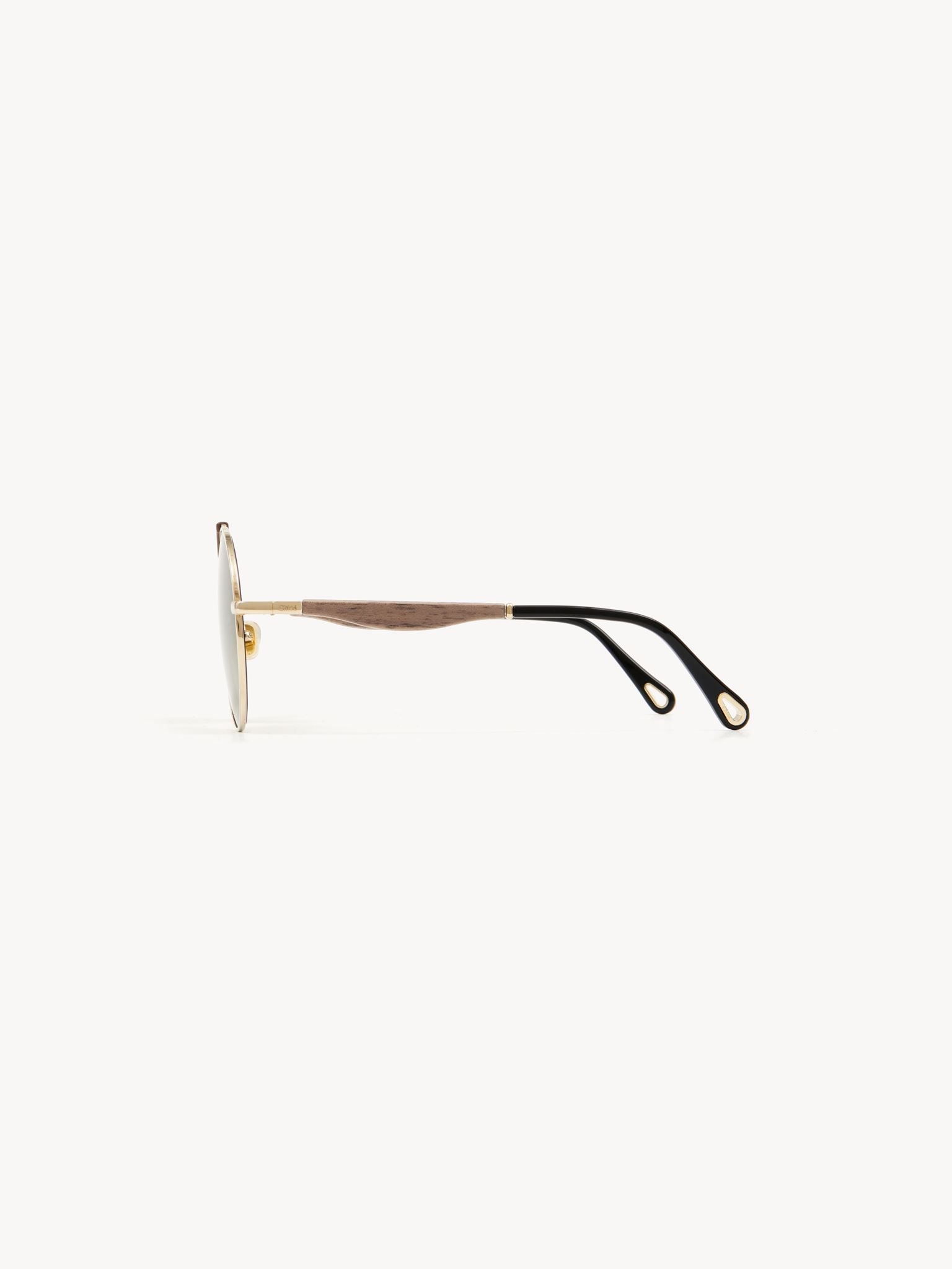 Lunettes de soleil pilotes Melia - Gradient Green & Brown
