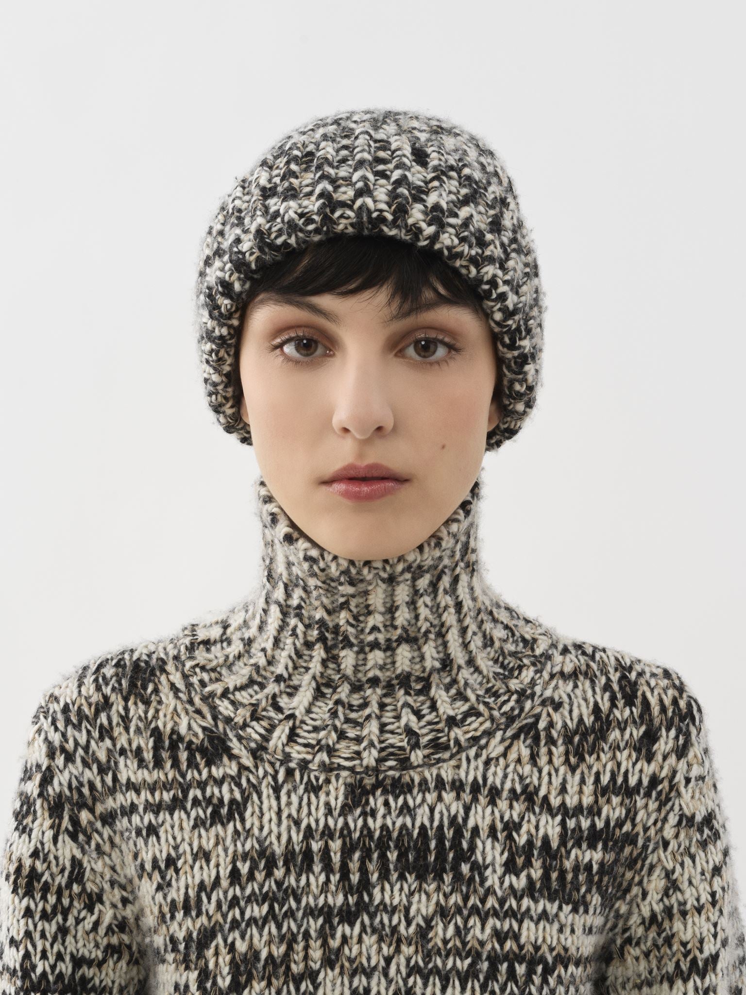 Bonnet Chunky en cachemire - Black