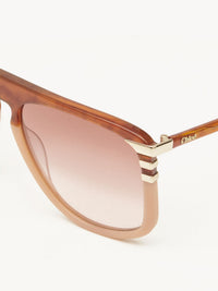 Lunettes de soleil West Petite - Havana & Peach