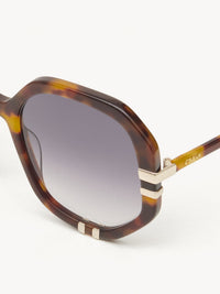 Lunettes de soleil west petite - Havana Grad Blue