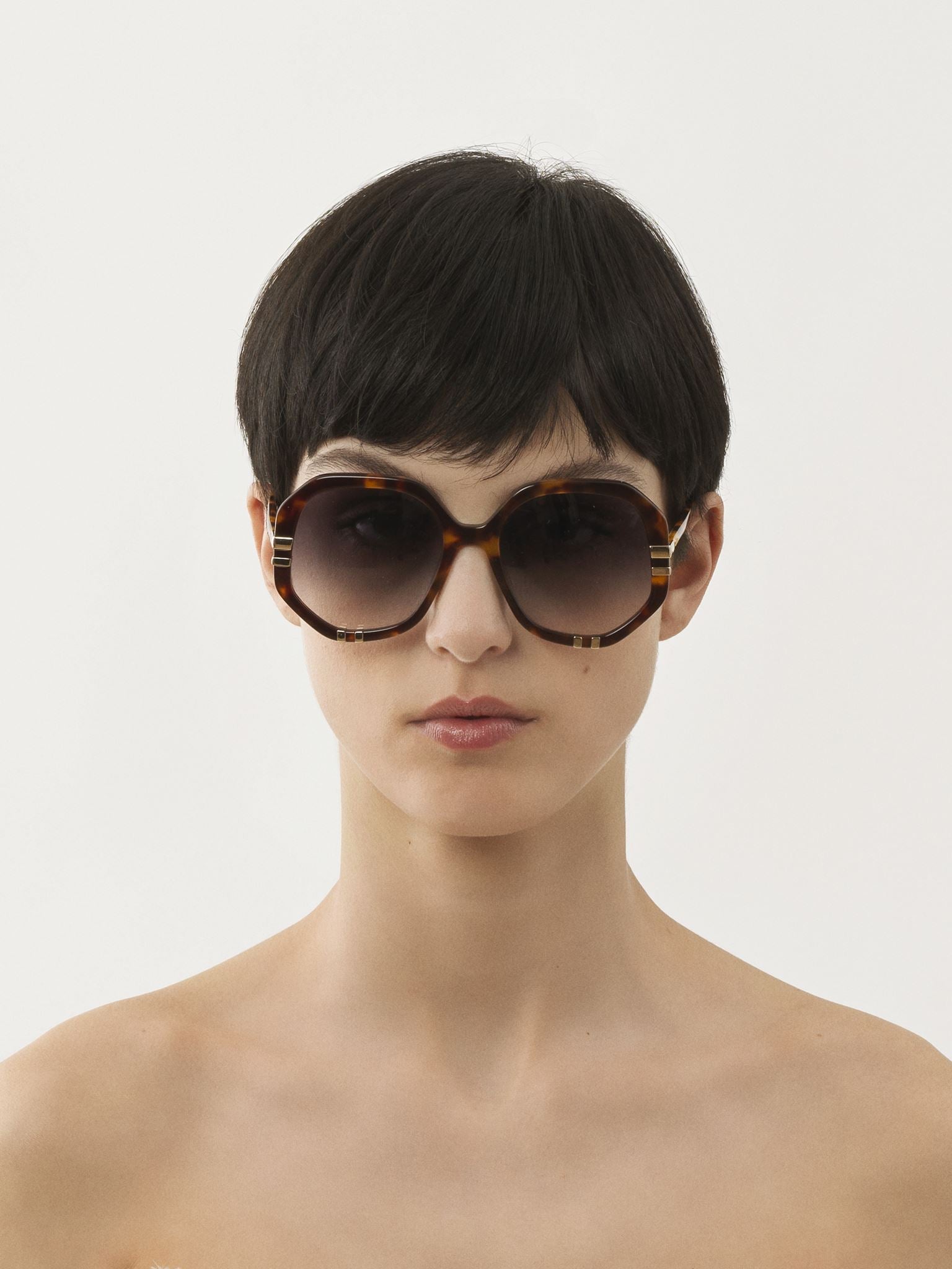 Lunettes de soleil west petite - Havana Grad Blue