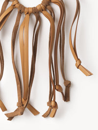 Porte-clés en cuir nappa - Mustang Brown