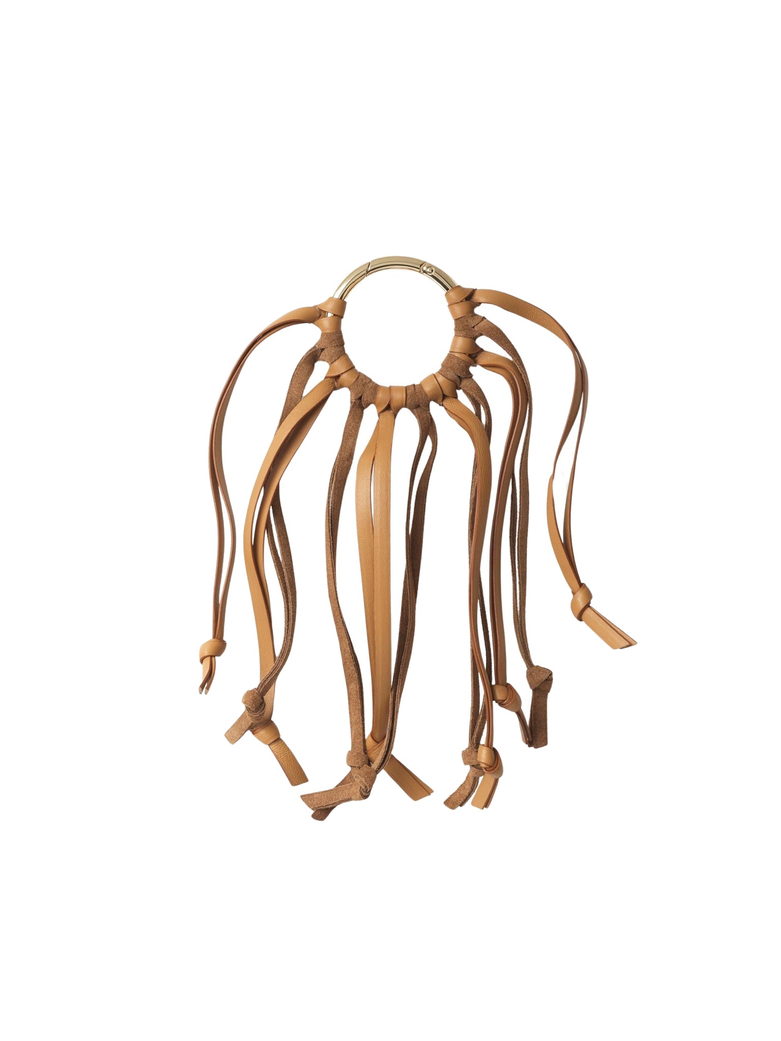 Porte-clés en cuir nappa - Mustang Brown