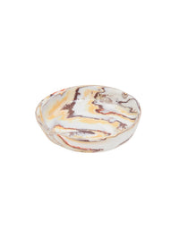 Vide-poche de décoration Tie and dye en céramique - Jaune Blanc