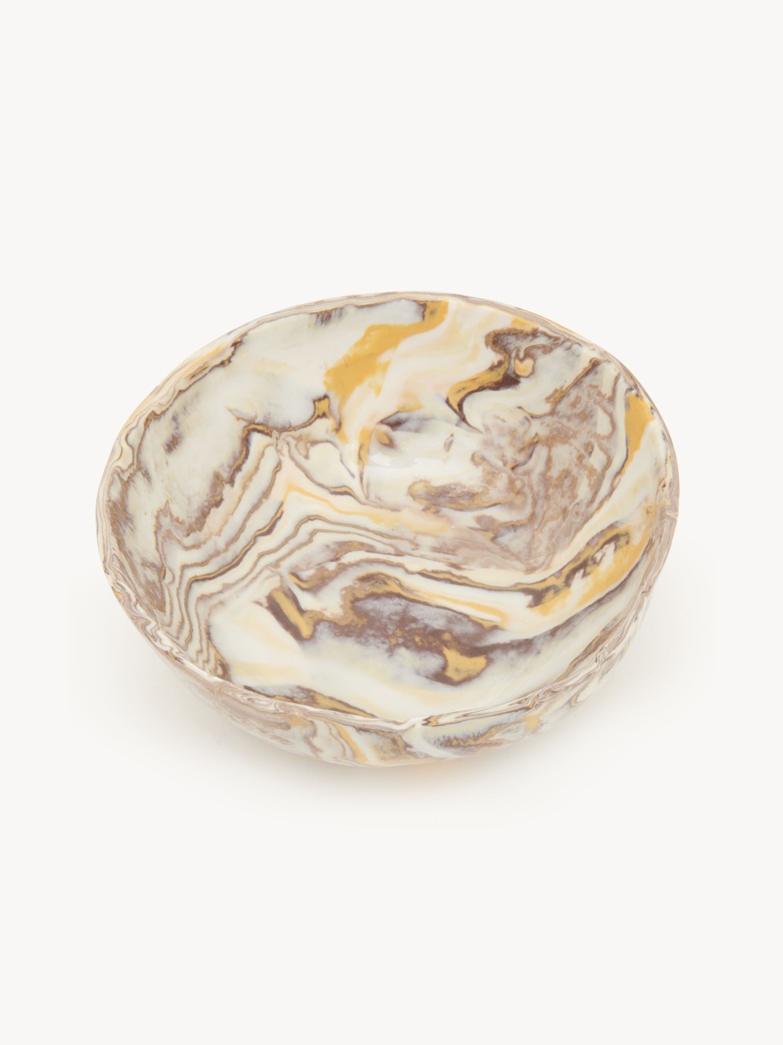 Vide-poche Climate Success en céramique - Yellow & White