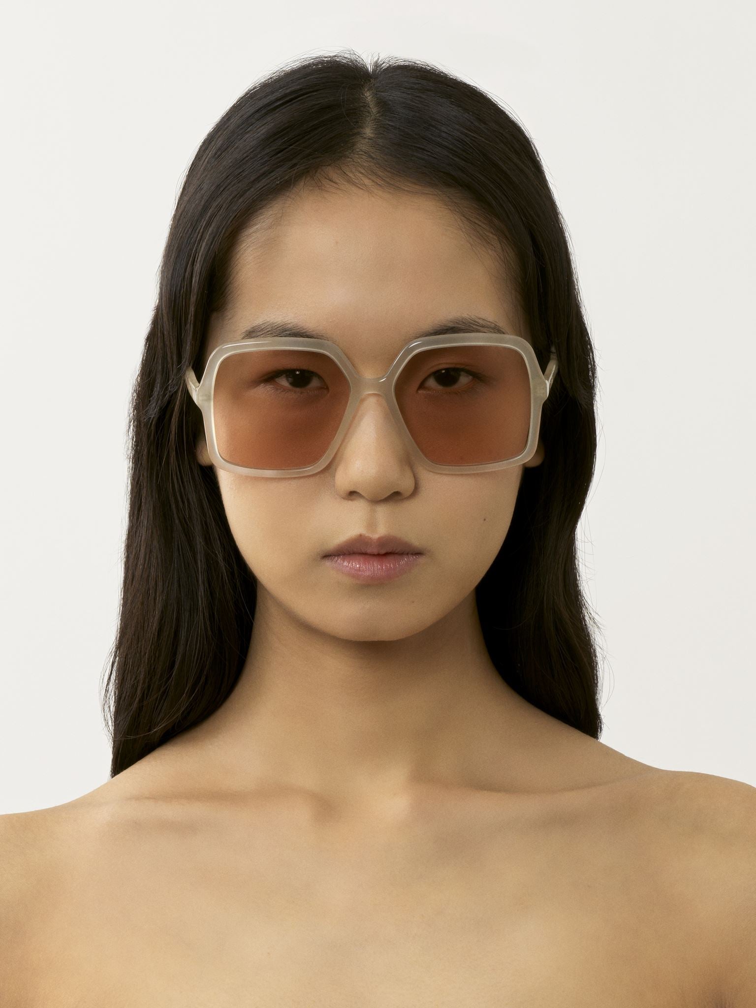 Lunettes de soleil carrées Zelie - Ivory
