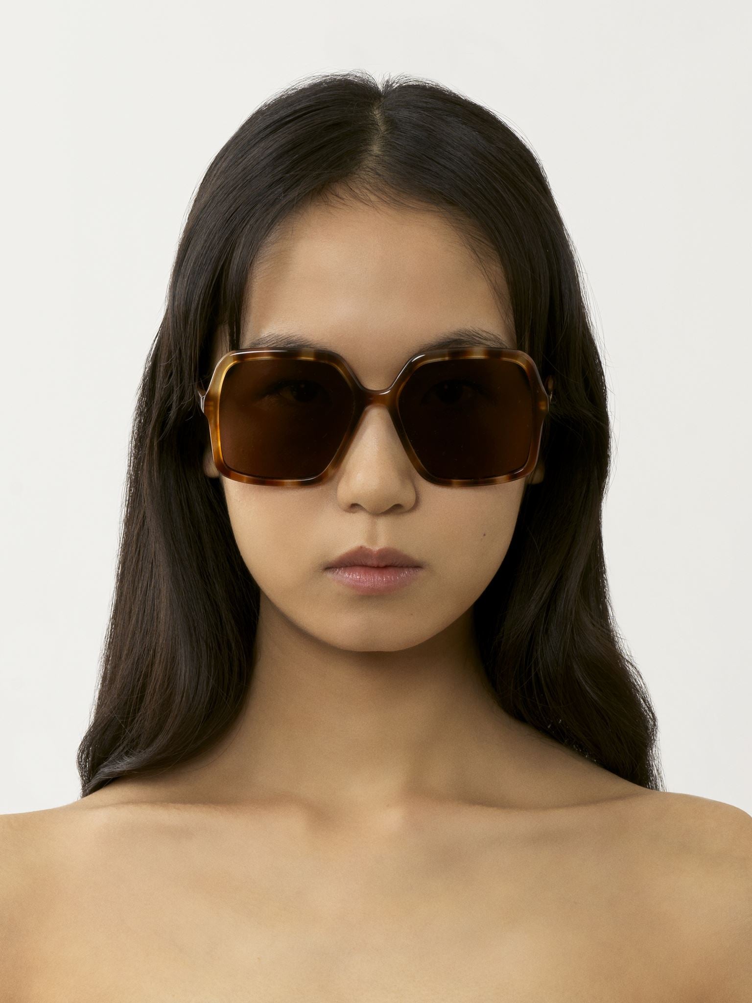 Lunettes de soleil carrées Zelie - Havana Brown