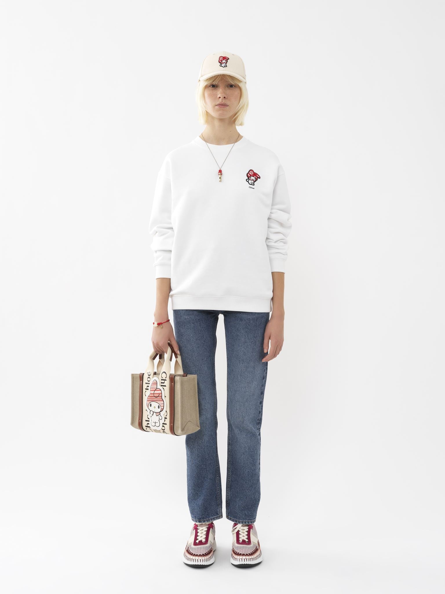 Casquette My Melody pour Chloé en lin - Beige Soyeux