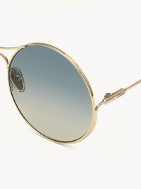 Lunettes de soleil rondes Elys - Blue & Turtledove