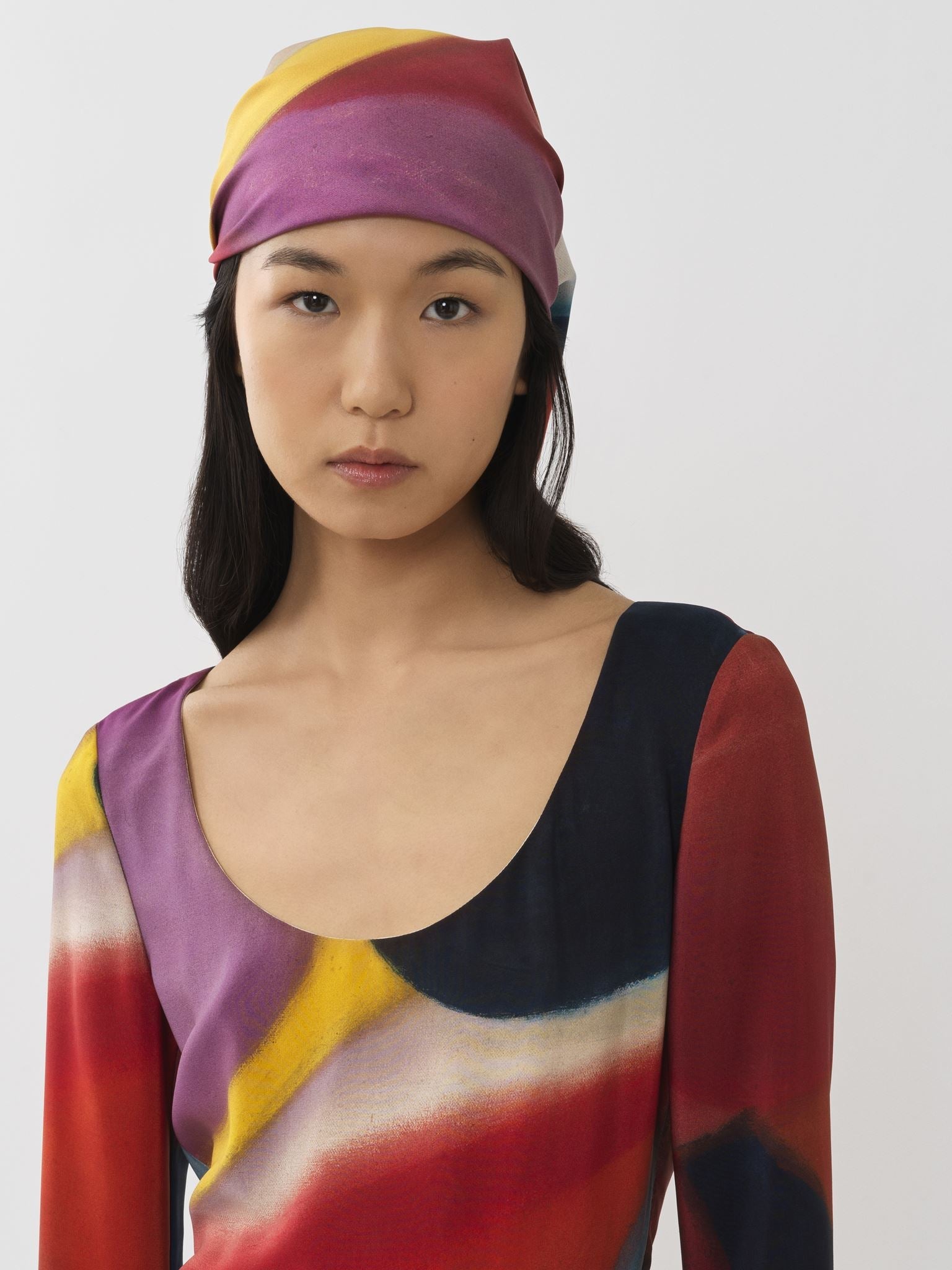 Foulard Caroline Denervaud en soie - Multicolor