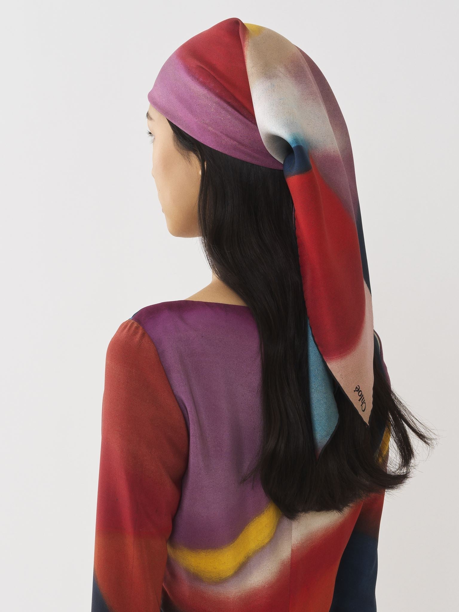 Foulard Caroline Denervaud en soie - Multicolor