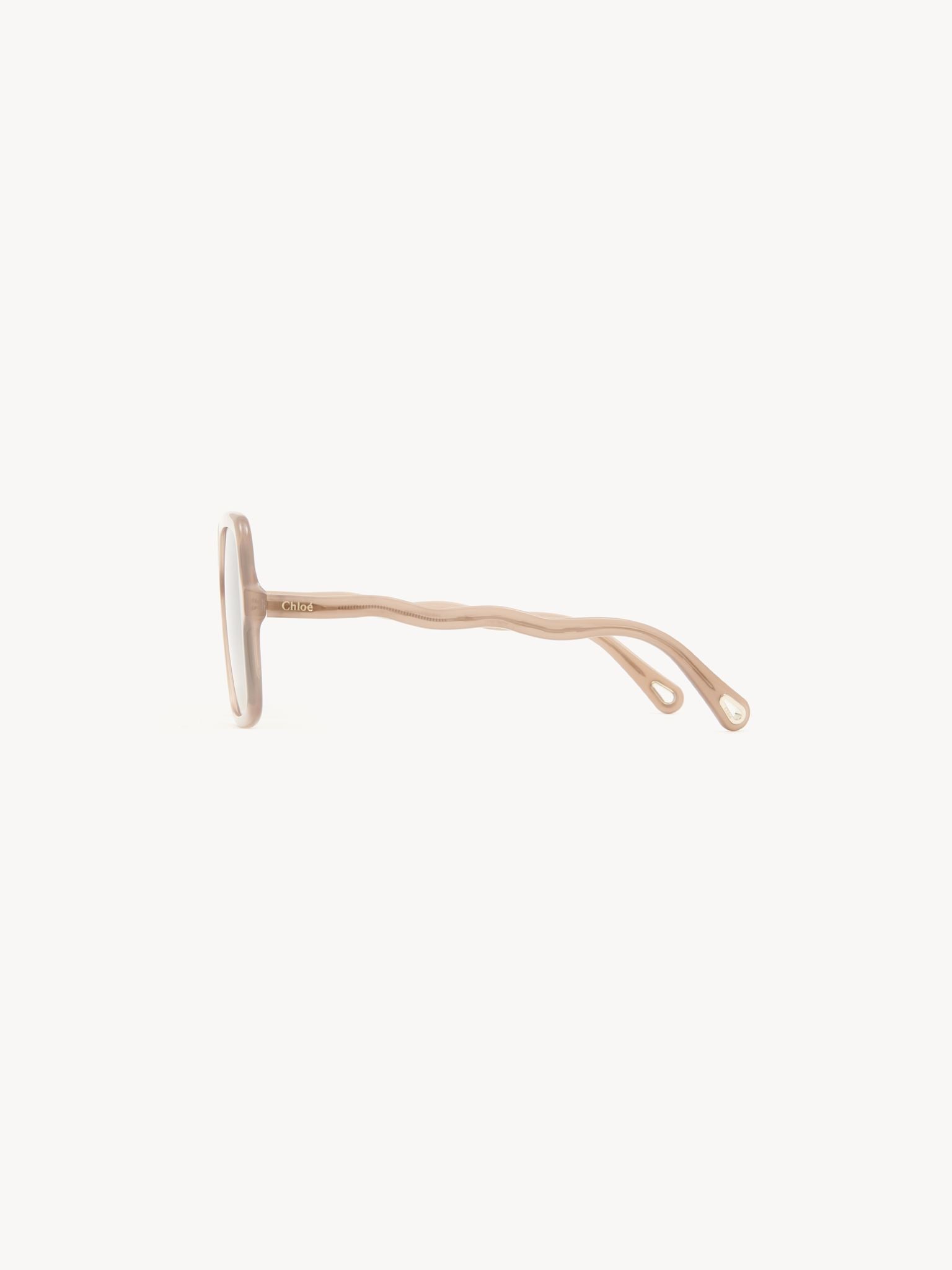Lunettes de soleil carrées Zelie - Brown Beige