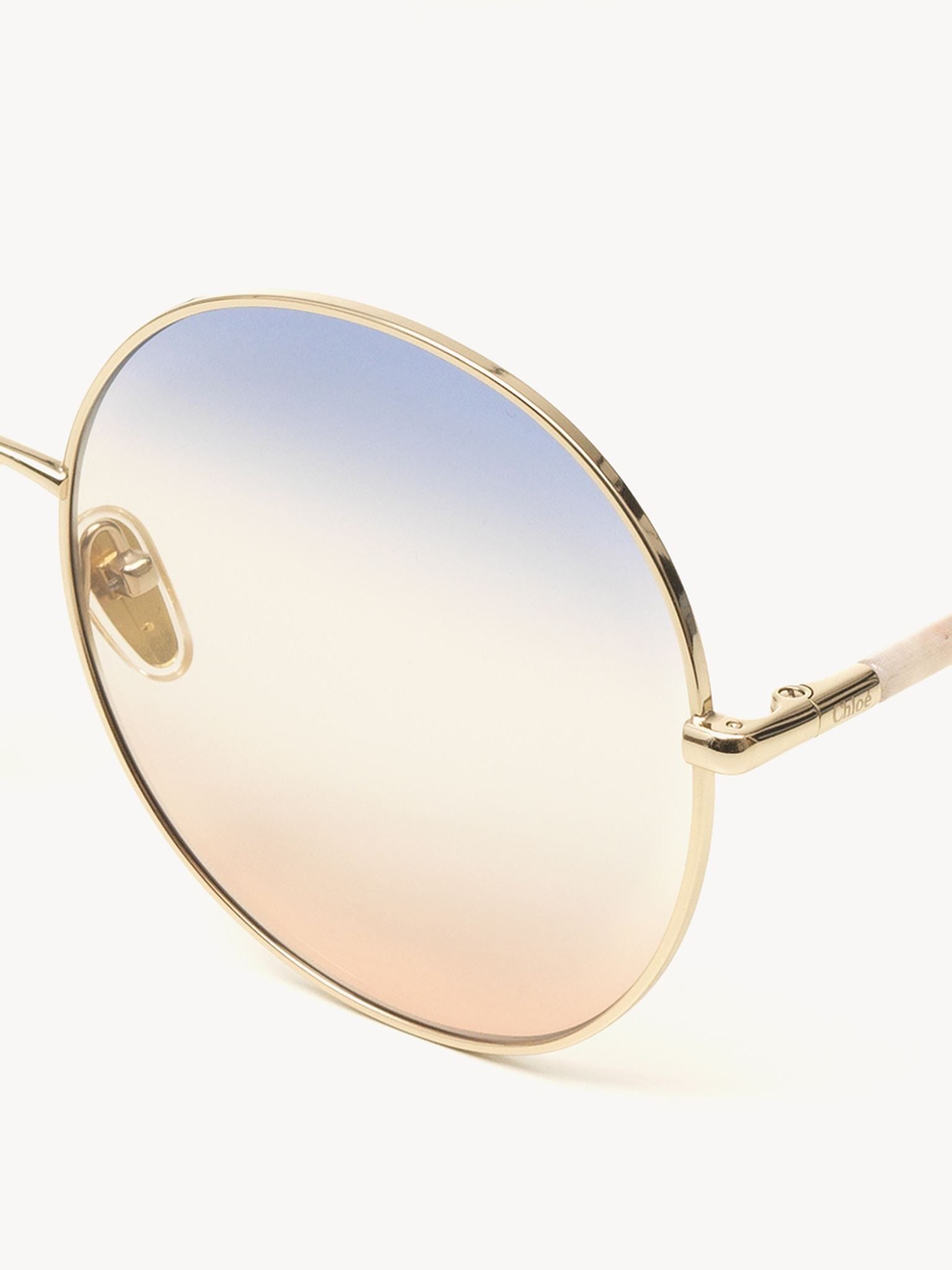 Lunettes de soleil rondes Ulys - Gold & Blue Salmon