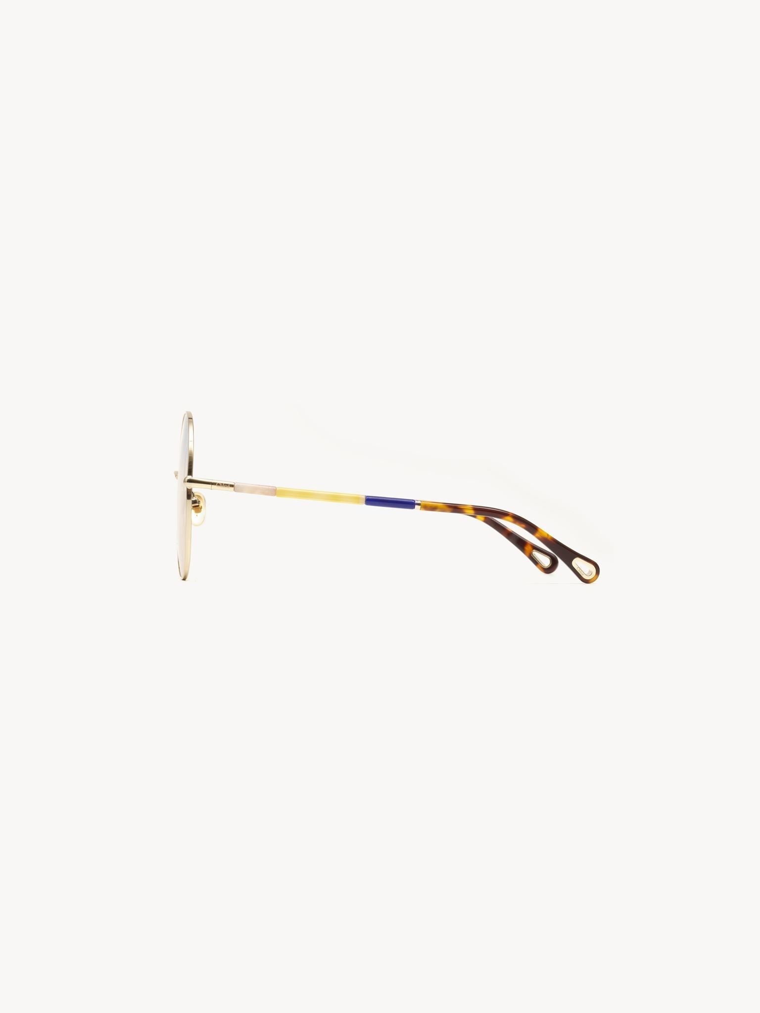 Lunettes de soleil rondes Ulys - Gold & Blue Salmon