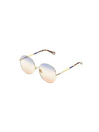 Lunettes de soleil rondes Ulys - Gold & Blue Salmon