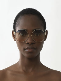 Lunettes de soleil rondes Ulys - Gold & Blue Salmon