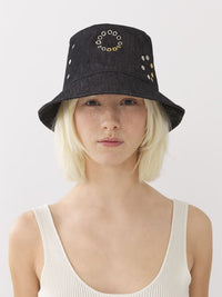 Chapeau Bob à oeillets - Black