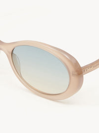 Lunettes de soleil ovales Zelie - Brown & Beige
