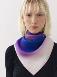 Écharpe imprimée Fusion en soie - Pink & Purple