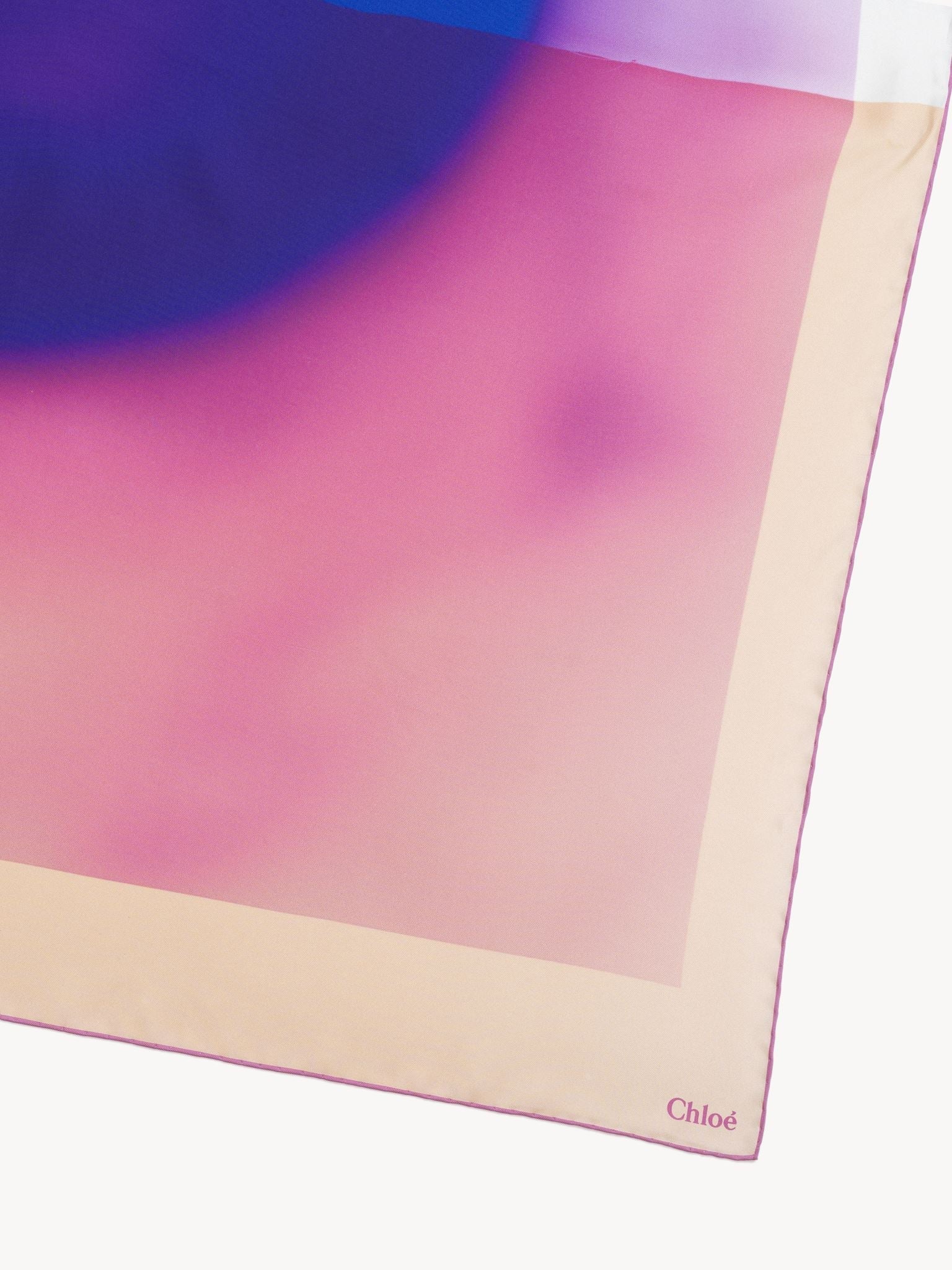 Écharpe imprimée Fusion en soie - Pink & Purple