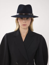 Chapeau panama Steph Chloé x Borsalino - Marine Profonde