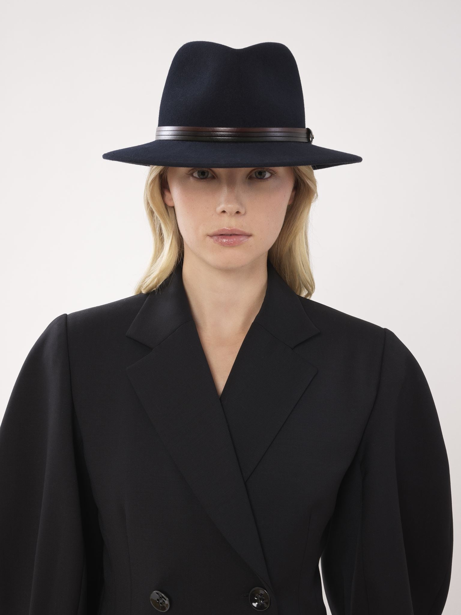 Chapeau panama Steph Chloé x Borsalino - Marine Profonde