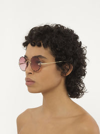 Lunettes de soleil Rosie - Gold & Gradient Pink