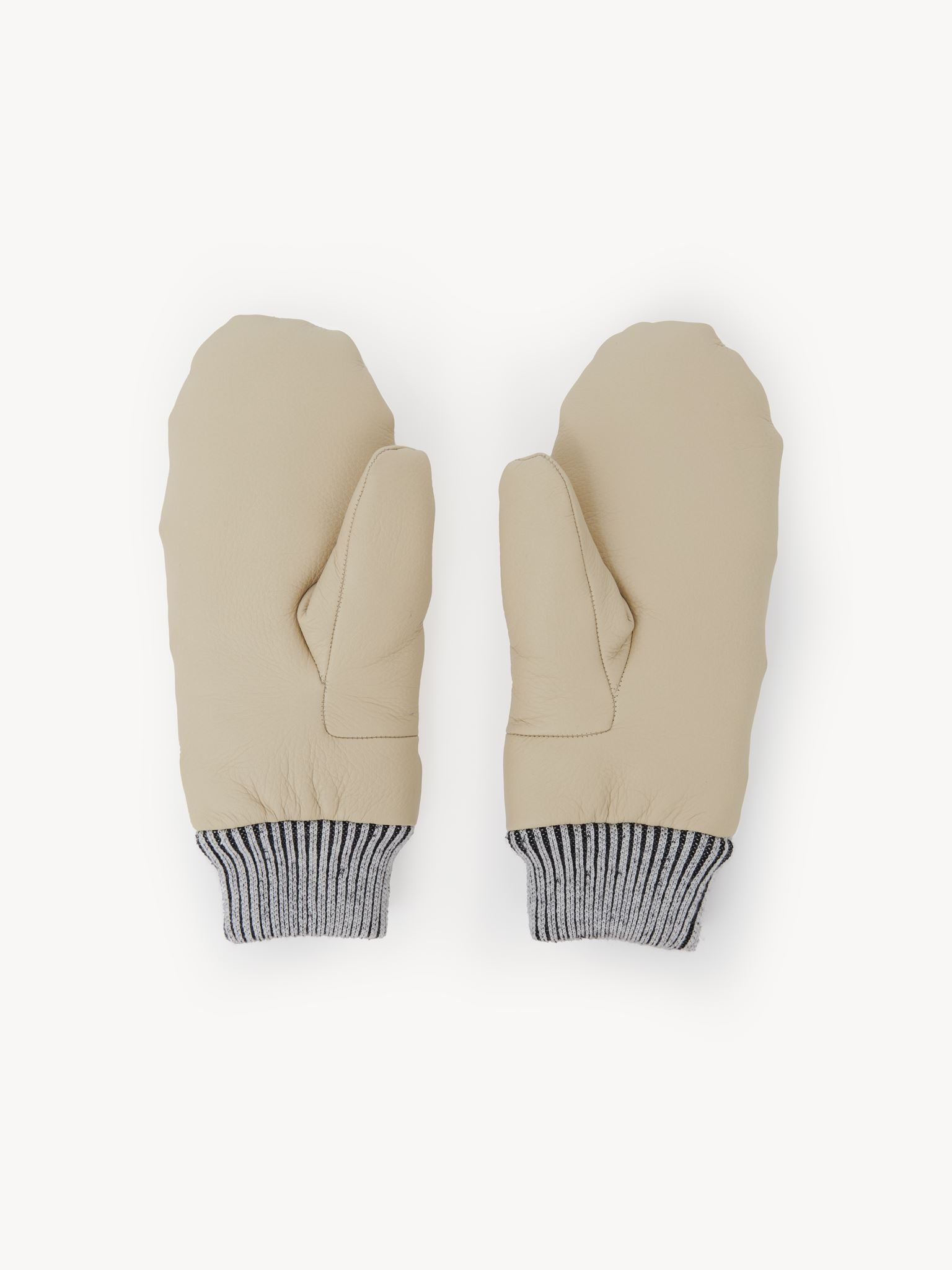 Moufles de ski - Blanc Beige