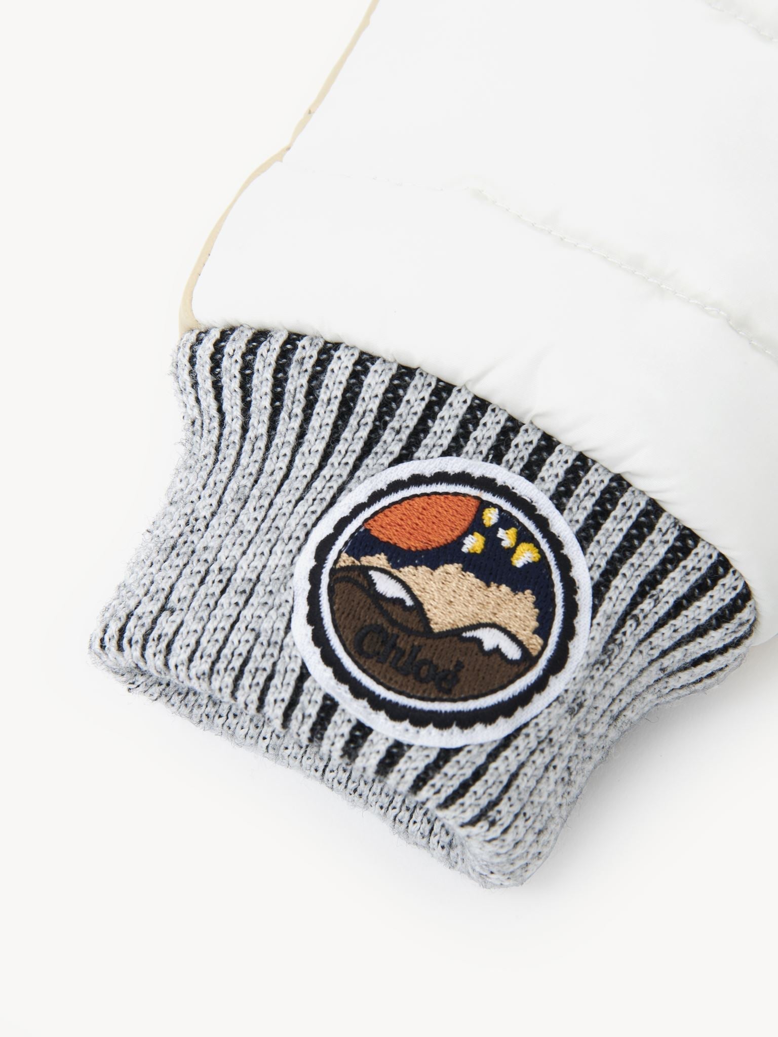Moufles de ski - Blanc Beige