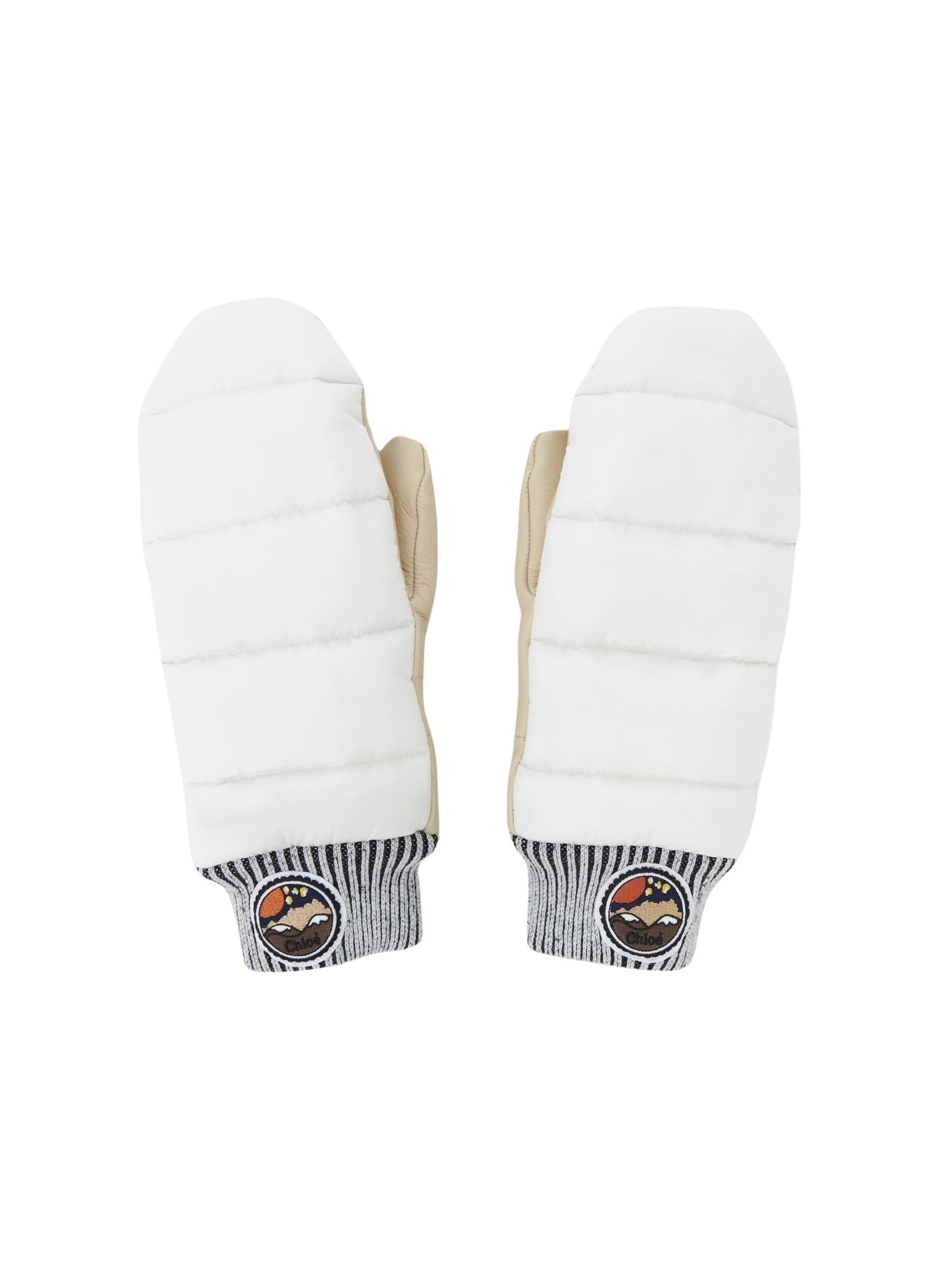 Moufles de ski - Blanc Beige