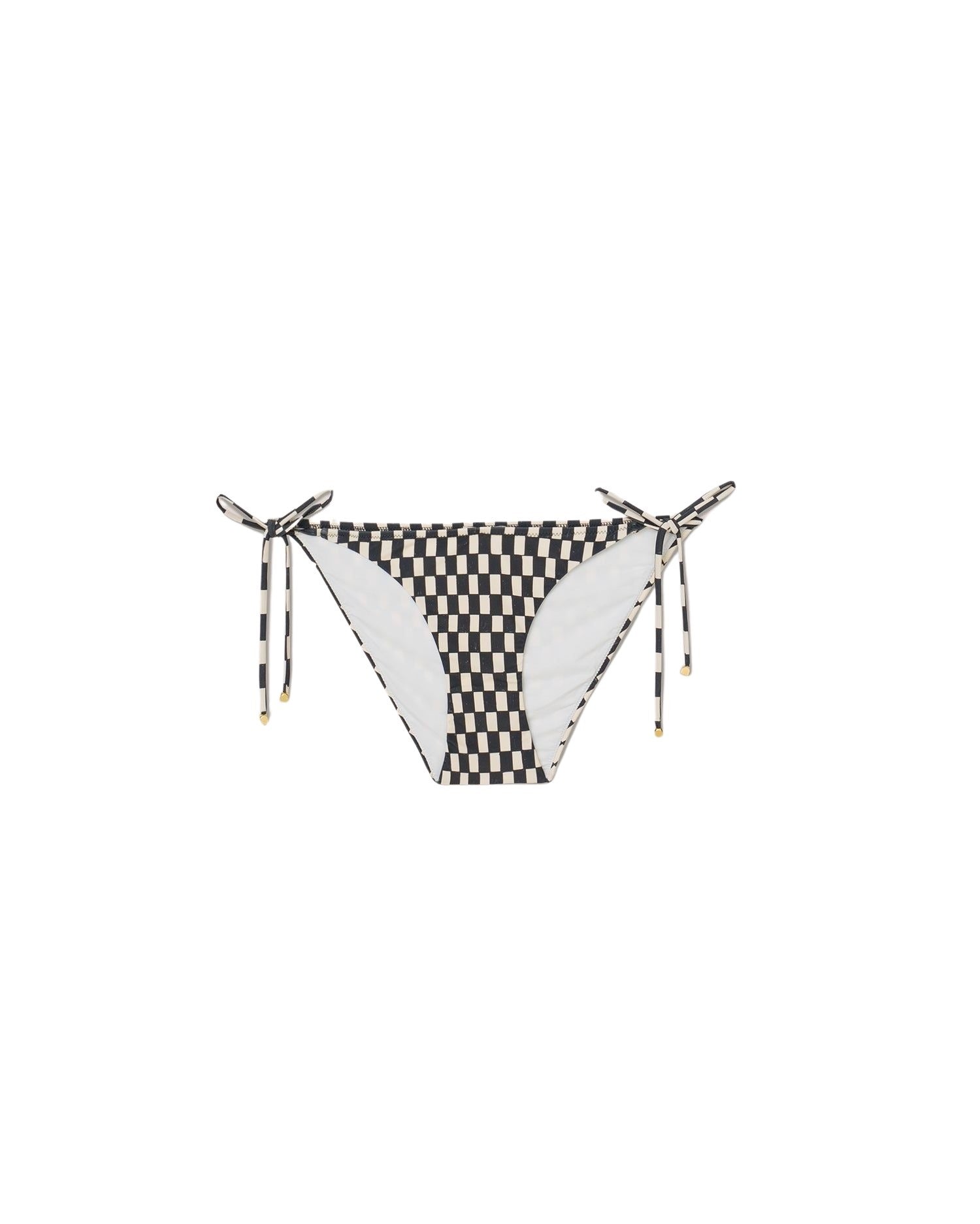 Bas de bikini Julie Tyeside - Oblong Check Creme & Black