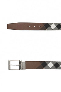 Ceinture à carreaux Louis - Dark Birch Brown