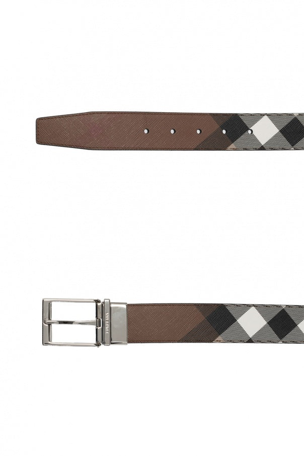 Ceinture à carreaux Louis - Dark Birch Brown