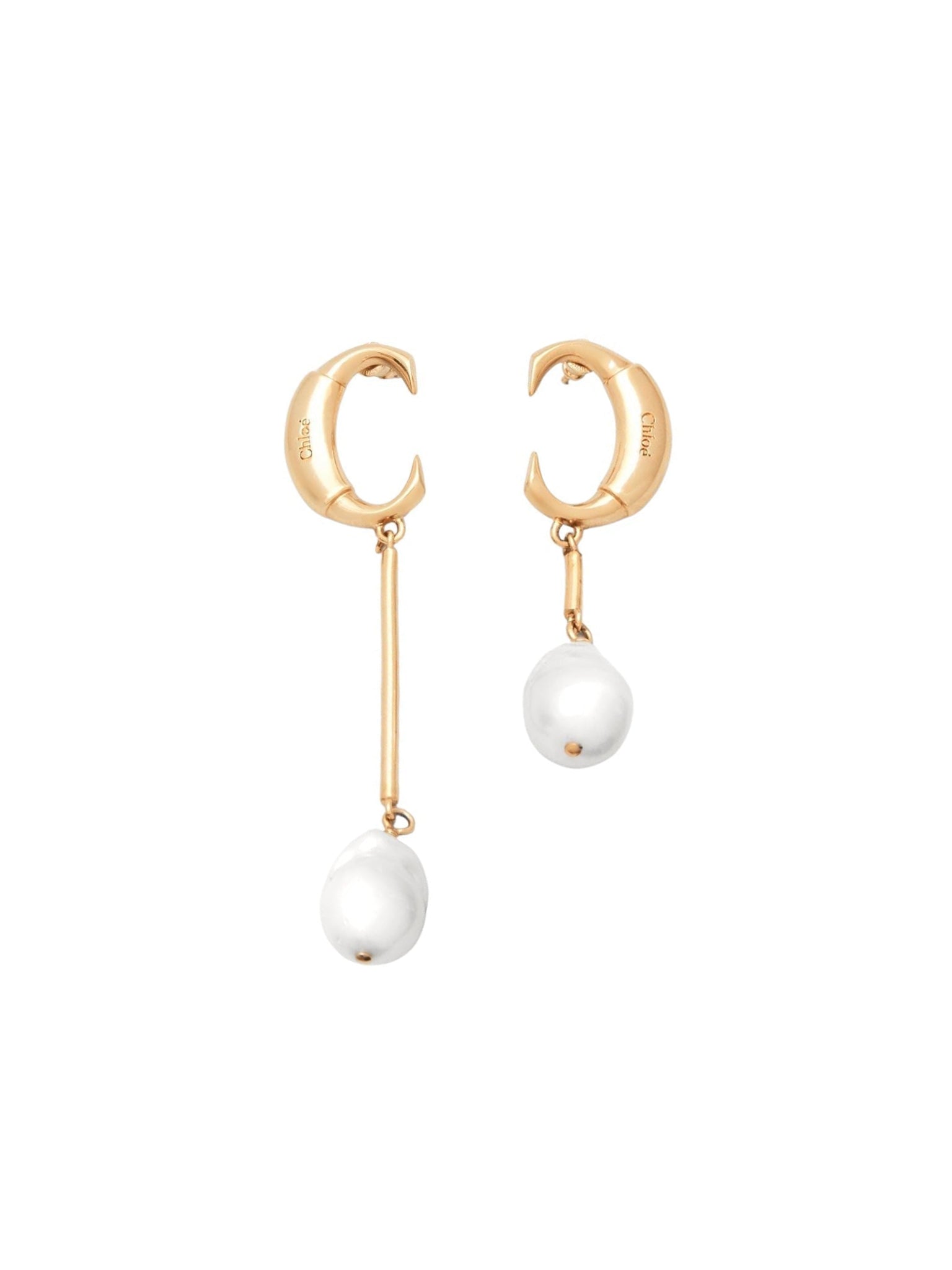 Boucles d’oreilles Darcey en laiton - Pearl