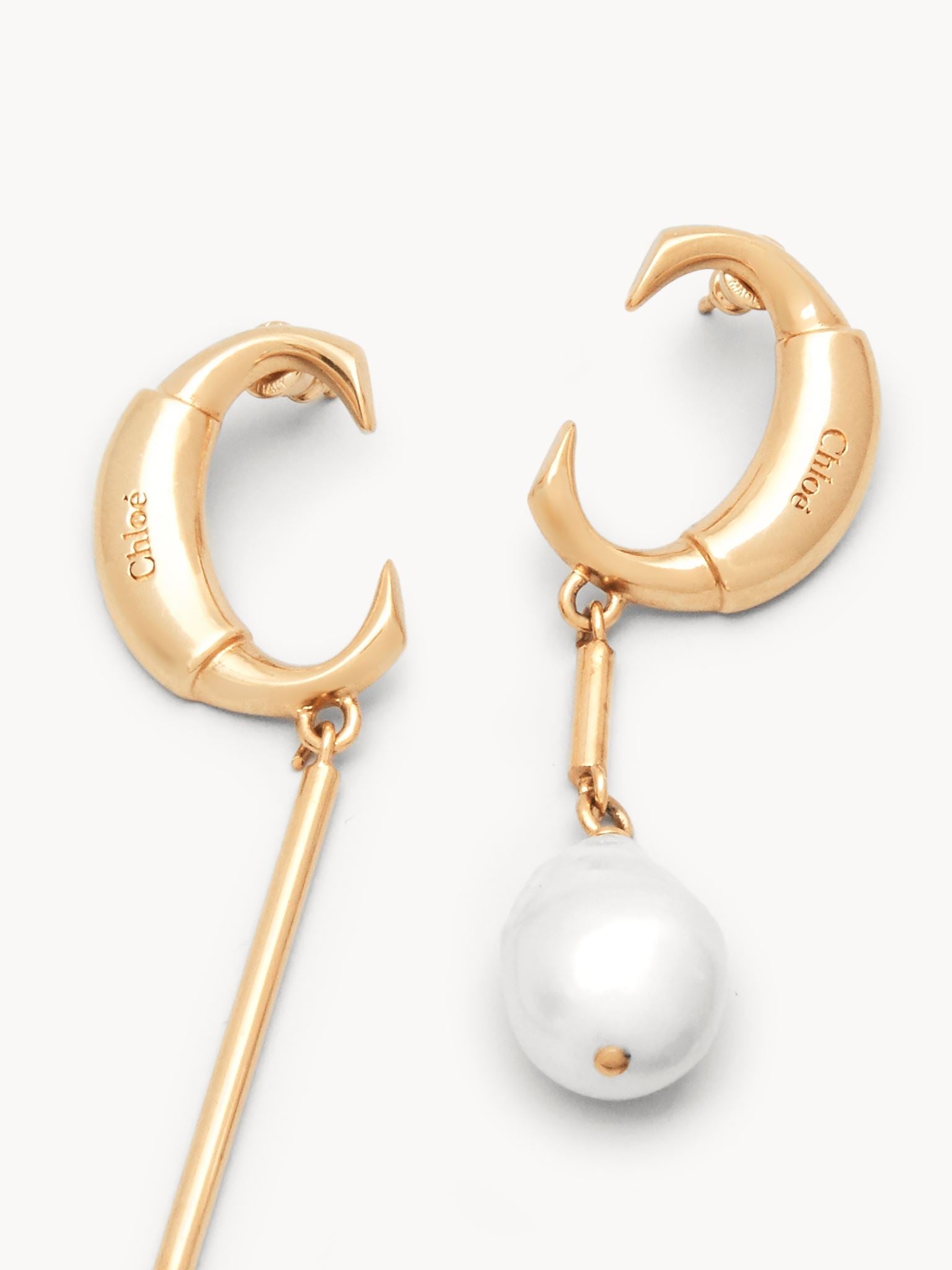Boucles d’oreilles Darcey en laiton - Pearl