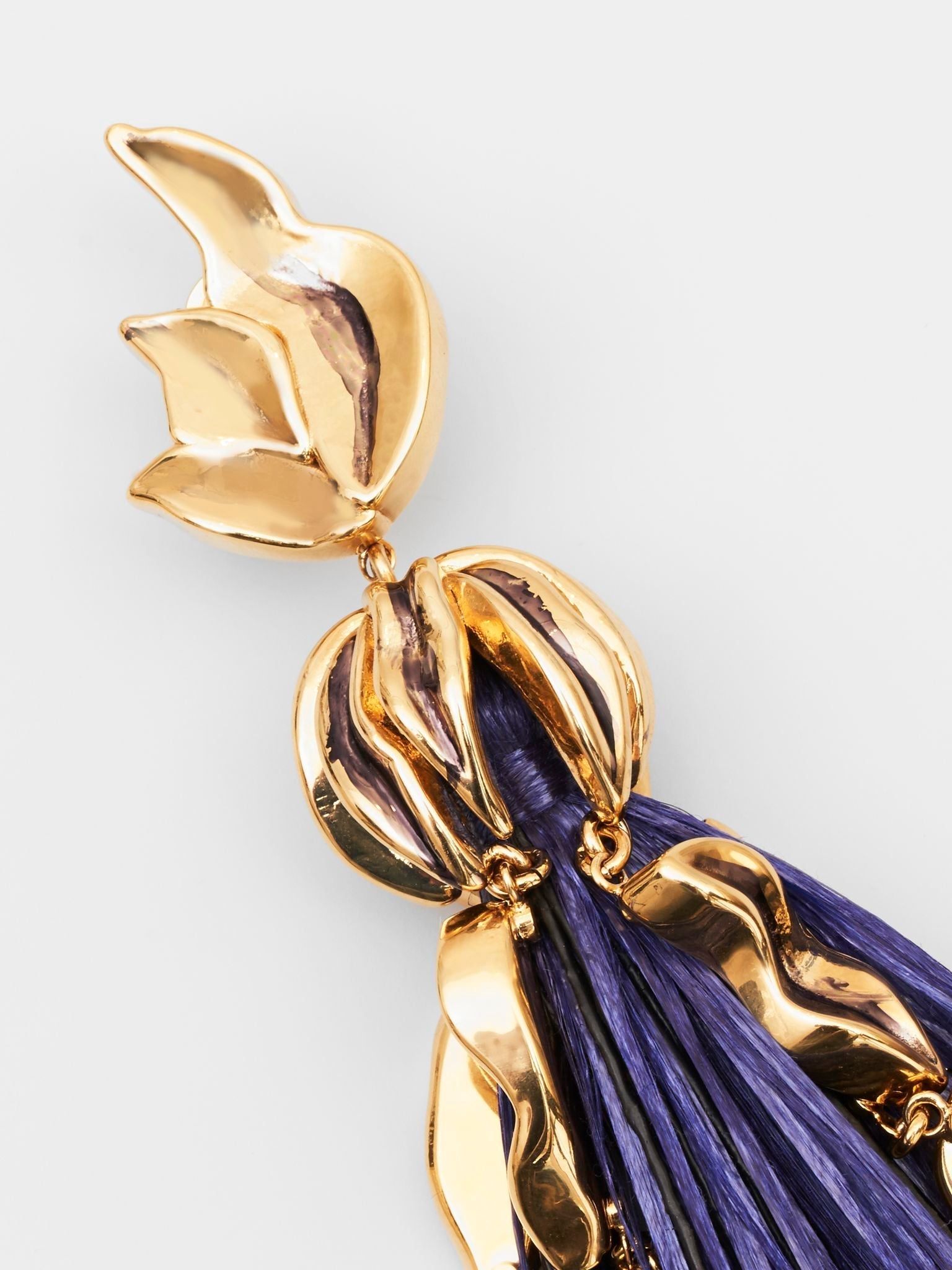 Boucles d'oreilles Wilow en cuivre - Marine