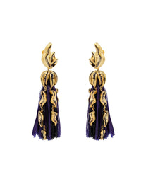 Boucles d'oreilles Wilow en cuivre - Marine
