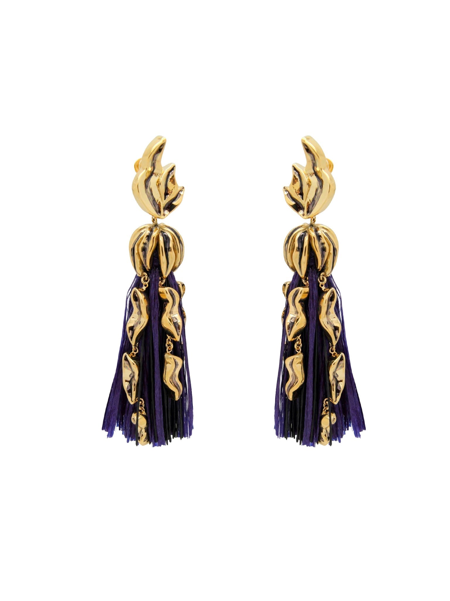 Boucles d'oreilles Wilow en cuivre - Marine