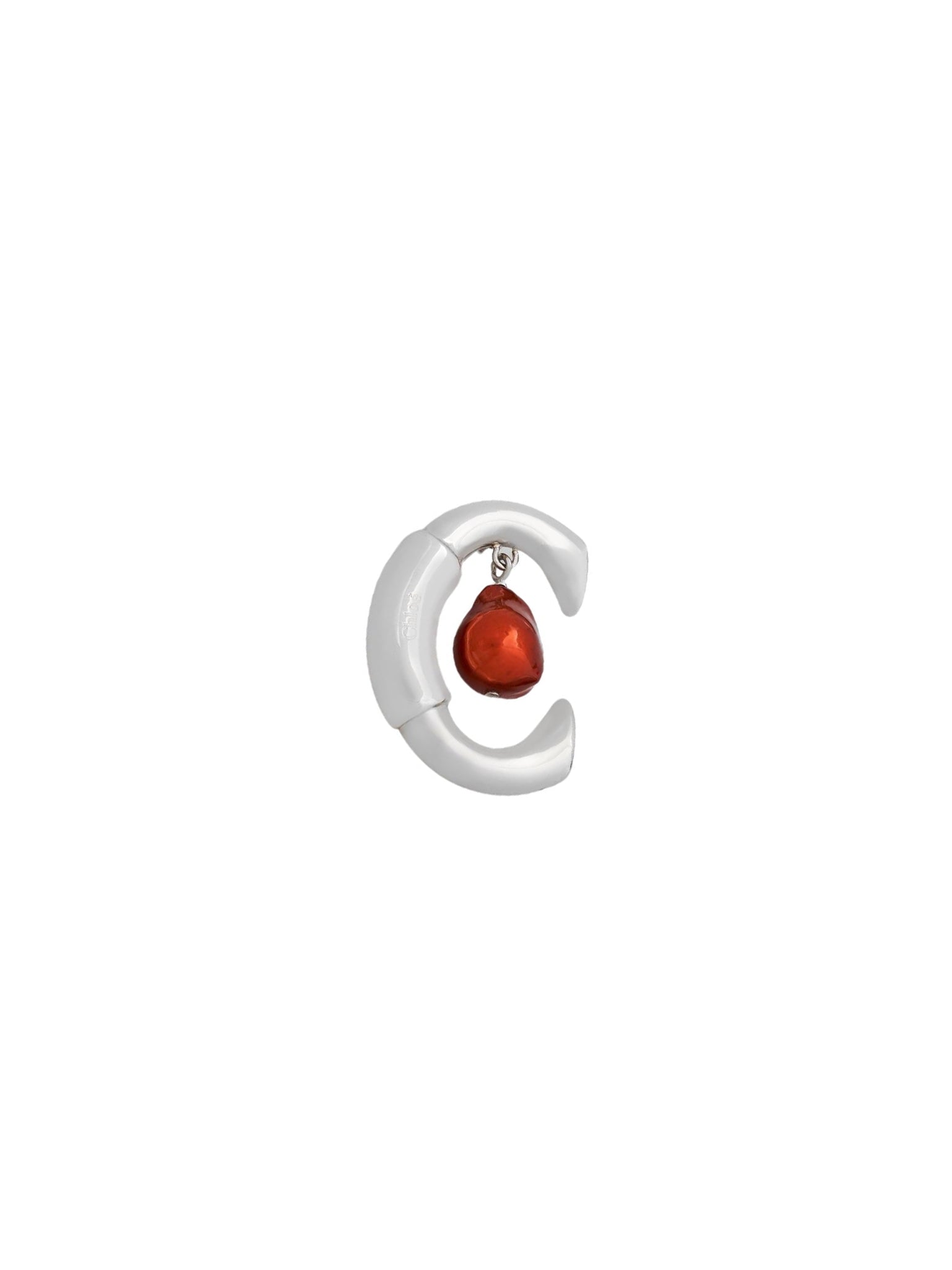Mono boucle d'oreille Darcey en cuivre - Argile Rouge
