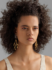 Boucles d'oreilles Bonnie en laiton - Or & Argent