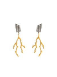 Boucles d'oreilles Bonnie en laiton - Or & Argent