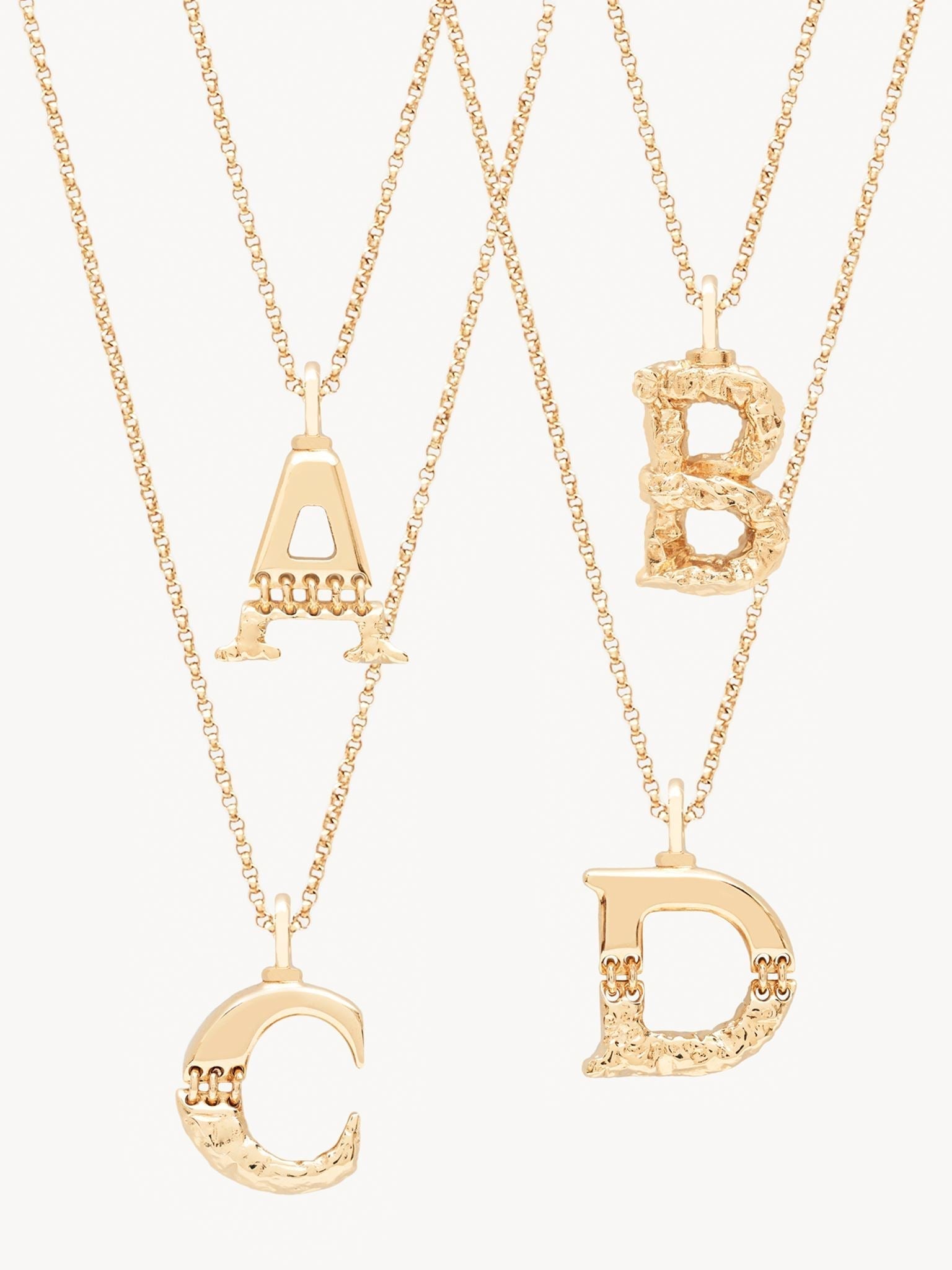 Collier Alphabet en laiton - Gold A