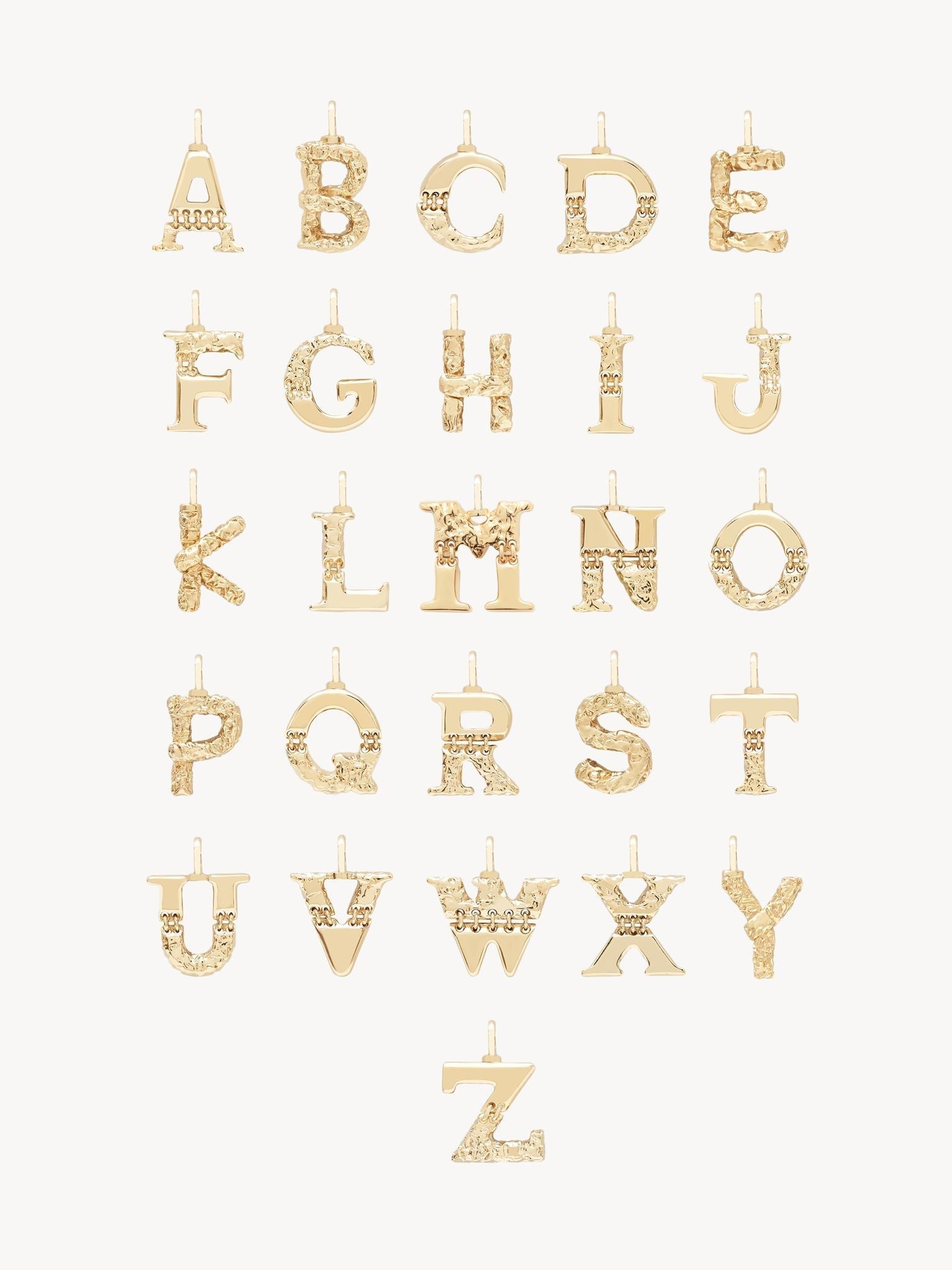 Collier Alphabet en laiton - Gold A