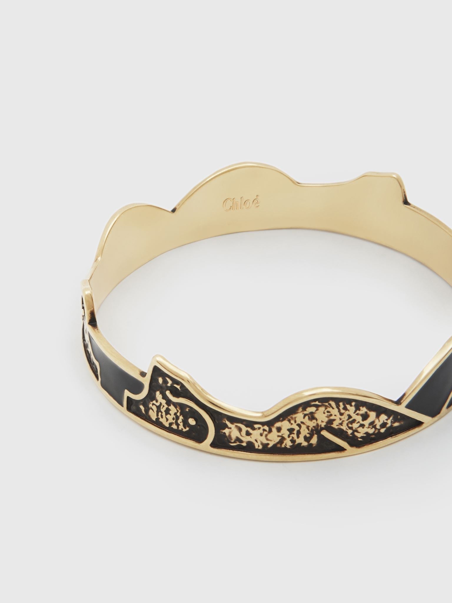 Braçelet Franckie en laiton finitions laquées - Vintage Gold
