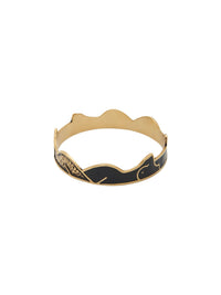 Braçelet Franckie en laiton finitions laquées - Vintage Gold