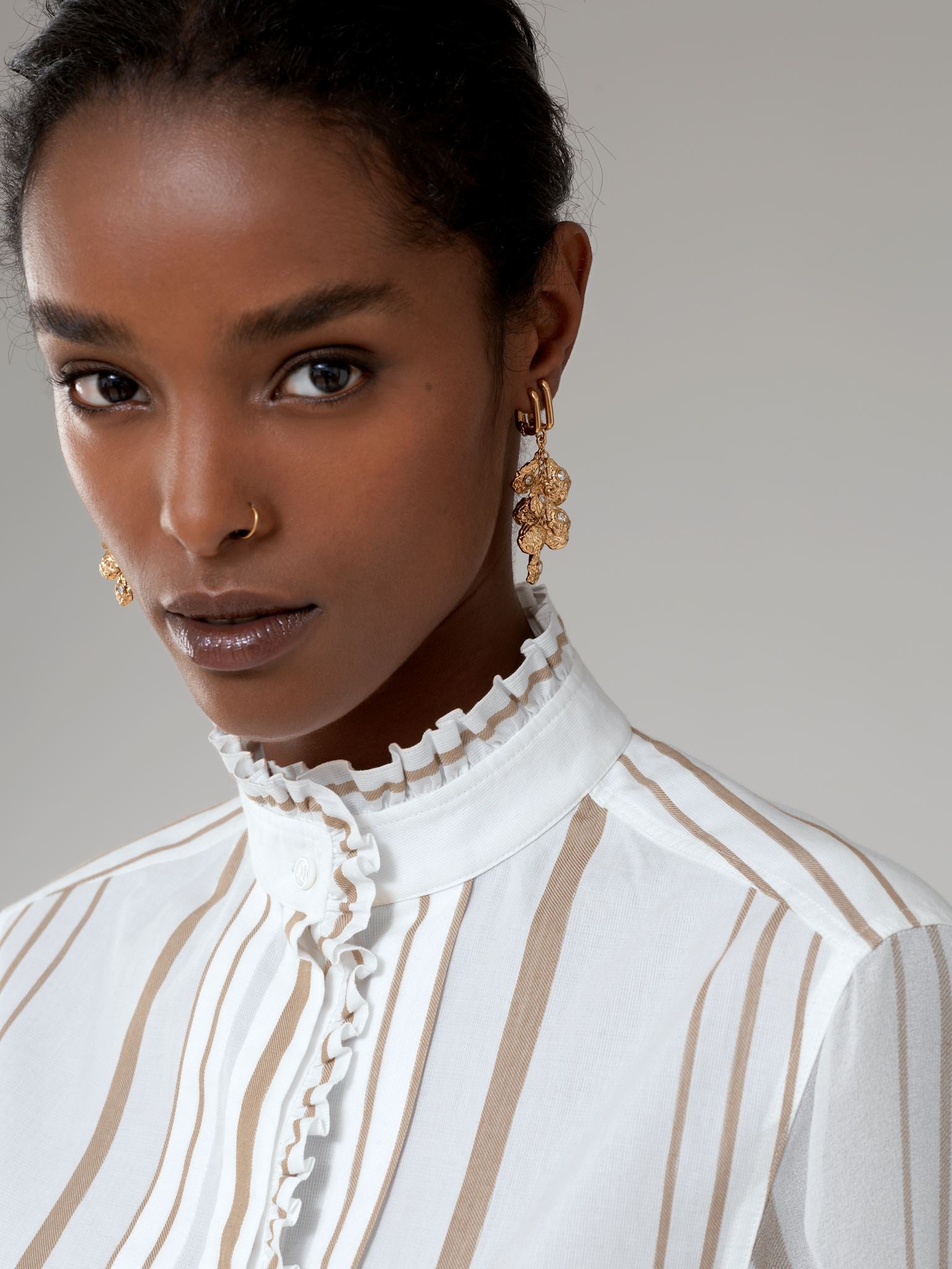 Boucles d’oreilles Anouck en laiton - Couleur Or