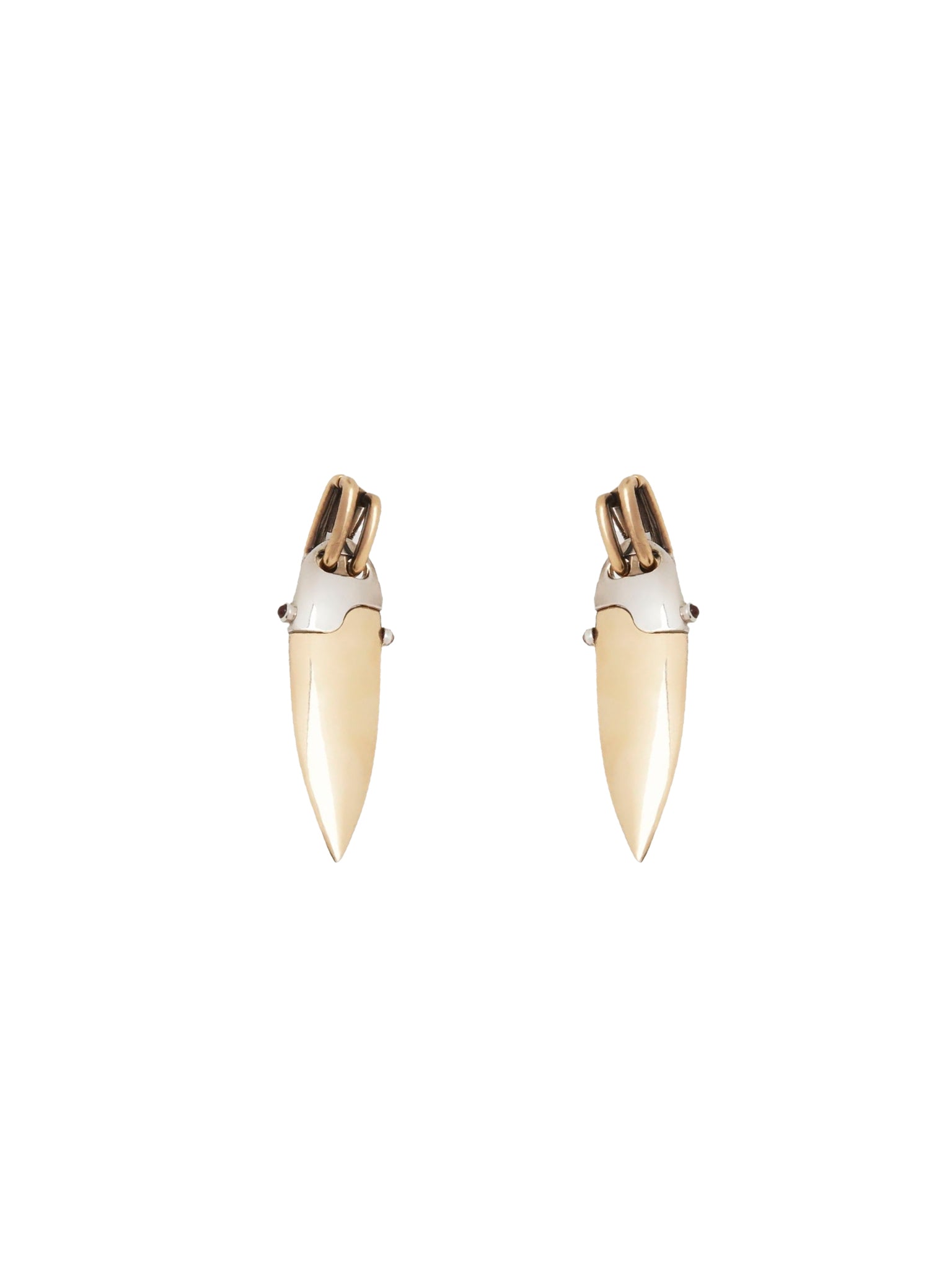 Boucles d'oreilles Flint en laiton - Gold & Silver