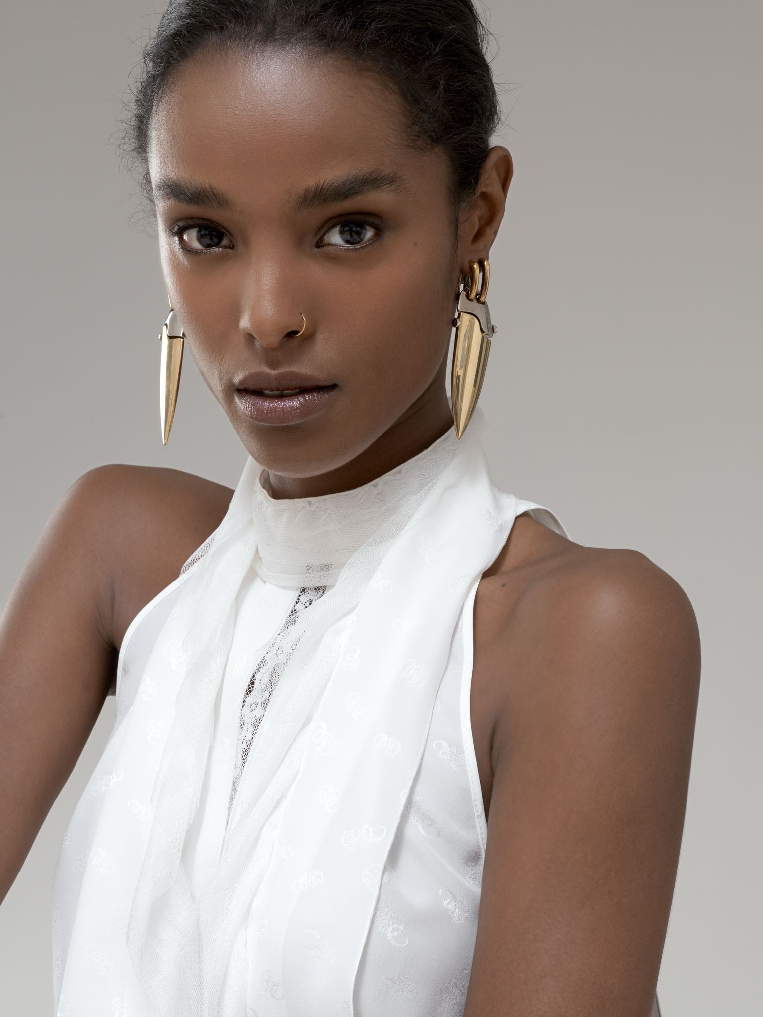 Boucles d'oreilles Flint en laiton - Gold & Silver
