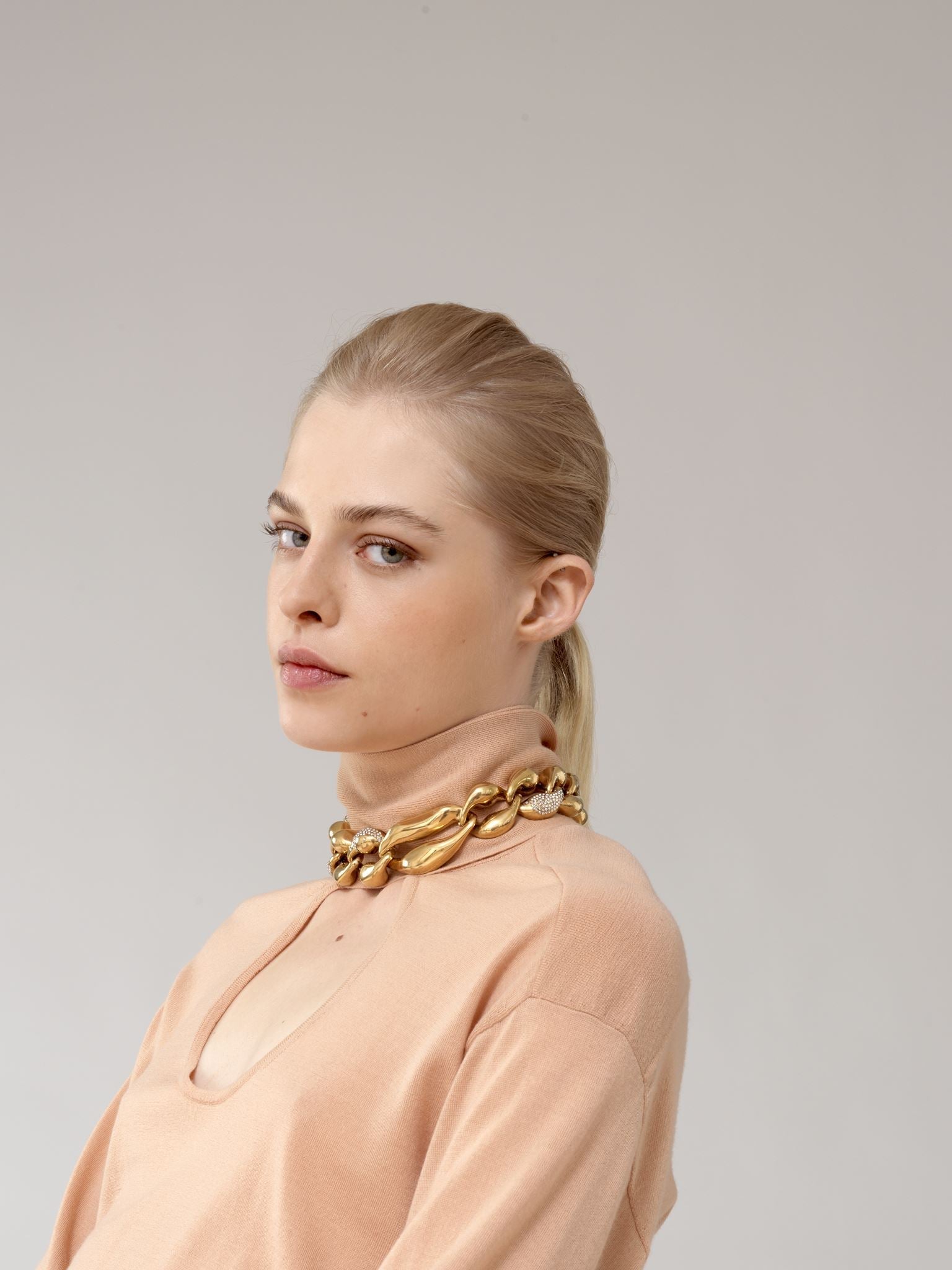 Collier Trudie en laiton - Vintage Gold